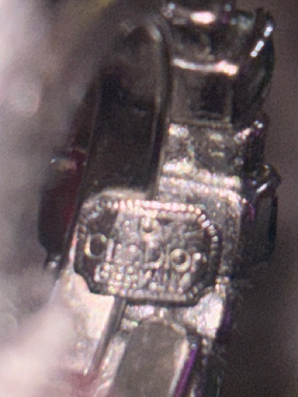 Dior Green Crystal and Clear Accent Ring - Picture 4 of 4